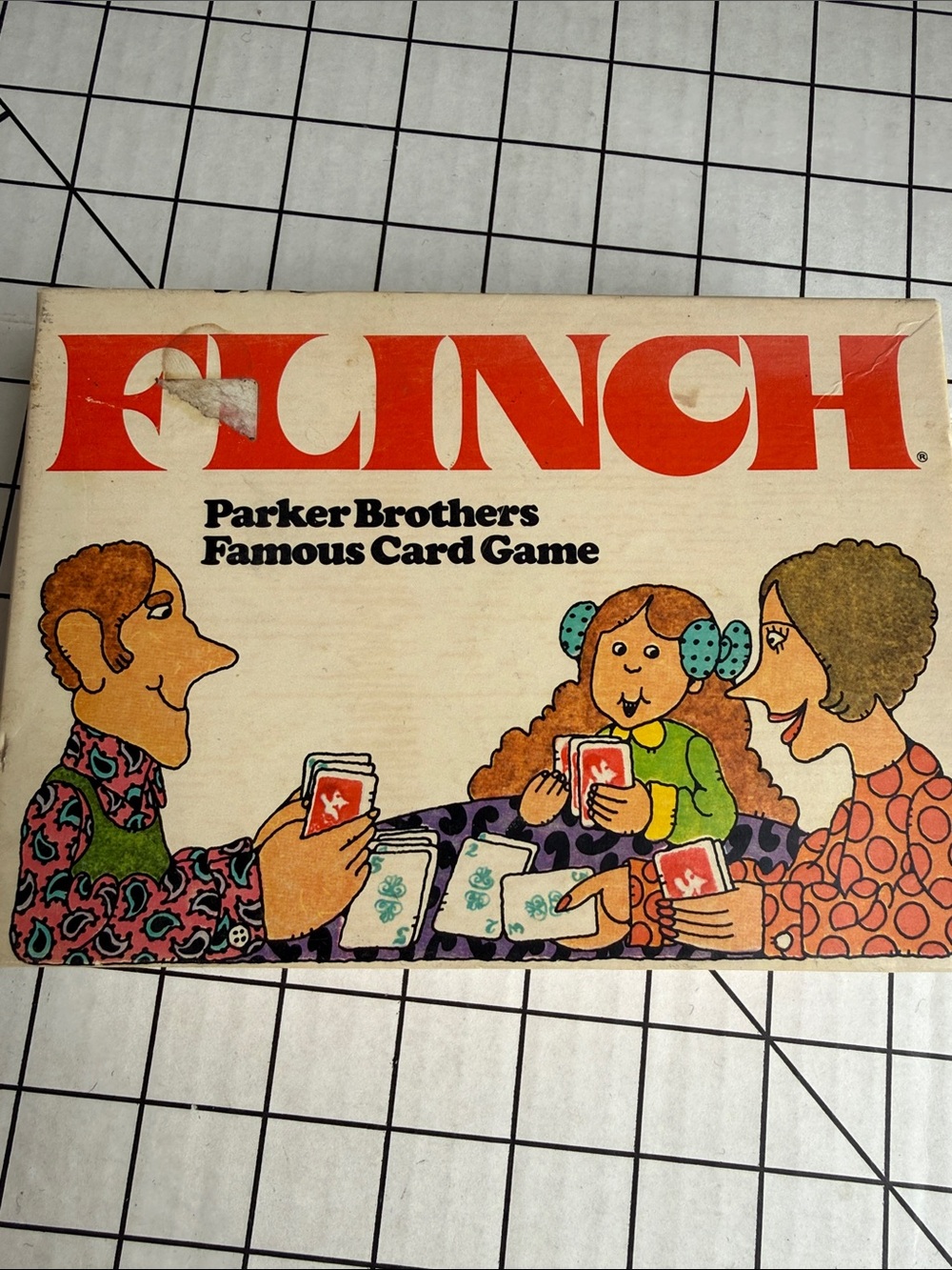 Vintage 1976 Parker Brothers Flinch Card Game Complete w Rules & Card Tray